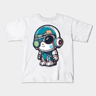 Space bunny in helmet Kids T-Shirt